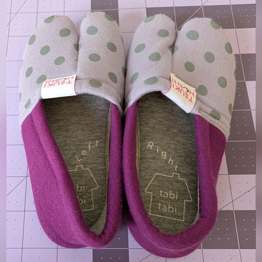 Tsukihoshi Tabi-Tabi Kid's Split-Toe slippers size S (11.5) 7" purple girl's - Picture 3 of 6